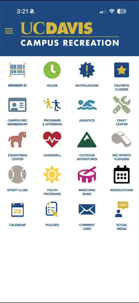 Original home: a flat grid of same-sized icons.